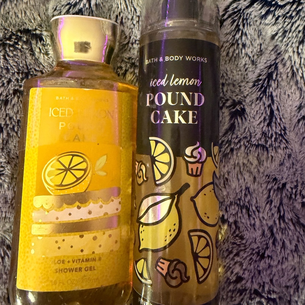 Bath & Body Works Iced Lemon Pound Cake Shower Gel Duo